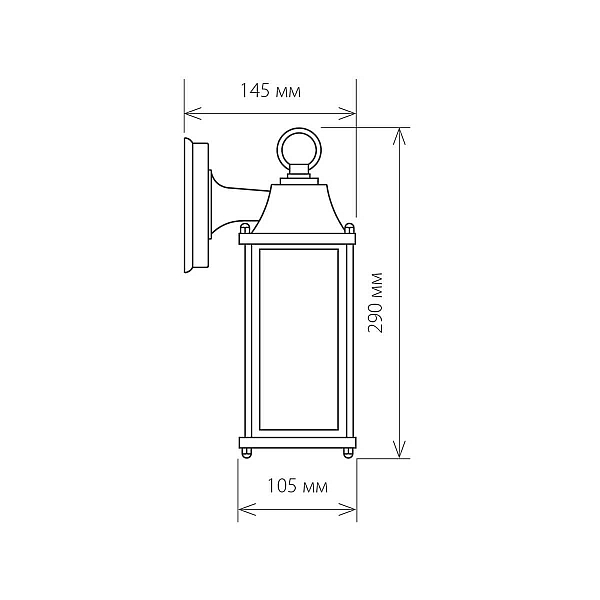 Уличный настенный cветильник Elektrostandard 1008D Brick черный 4690389106743