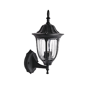 Уличный настенный светильник ЭРА Галатея GBW-105-BL-0380 230В Е27 IP54 чёрный вверх Б0071482