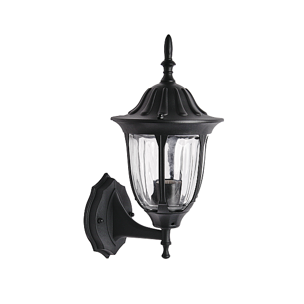 Уличный настенный светильник ЭРА Галатея GBW-105-BL-0380 230В Е27 IP54 чёрный вверх Б0071482