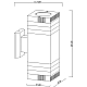Уличный настенный светильник Arte Lamp Hadar A4421AL-2BK