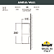 Уличный настенный светильник Fumagalli AMELIA WALL DR2.570.000.WYE27