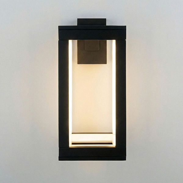 Уличный настенный светильник Elektrostandard Frame 1527 TECHNO LED черный 4690389219108 a072090