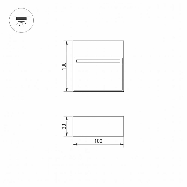 Уличный настенный светодиодный светильник Arlight LGD-Trace-S100x100-4W Warm3000 029960