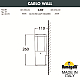 Уличный настенный светильник Fumagalli Carlo DR1.570.000.WXU1L