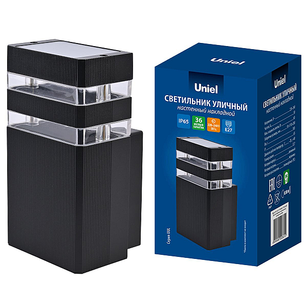 Уличный настенный светильник Uniel UL-00012918 UUL-S17A 60W/E27 IP65 BLACK