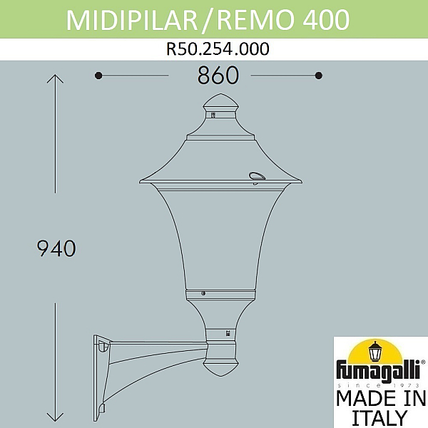 Уличный настенный светильник Fumagalli Remo R50.254.000.AXH27