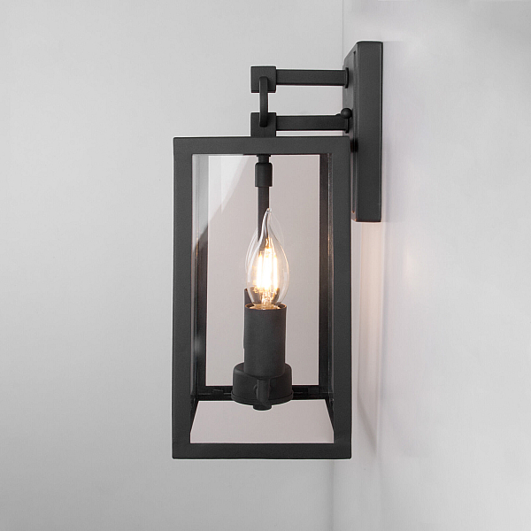 Уличный настенный светильник Elektrostandard Candle 35150/D черный 4690389182464 a058260