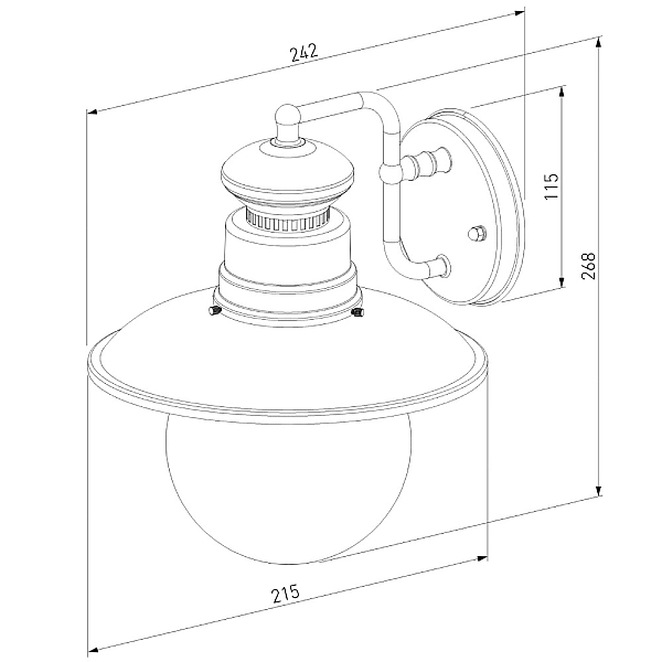 Уличный настенный cветильник Elektrostandard Talli D GL 3002D черный 4690389106576