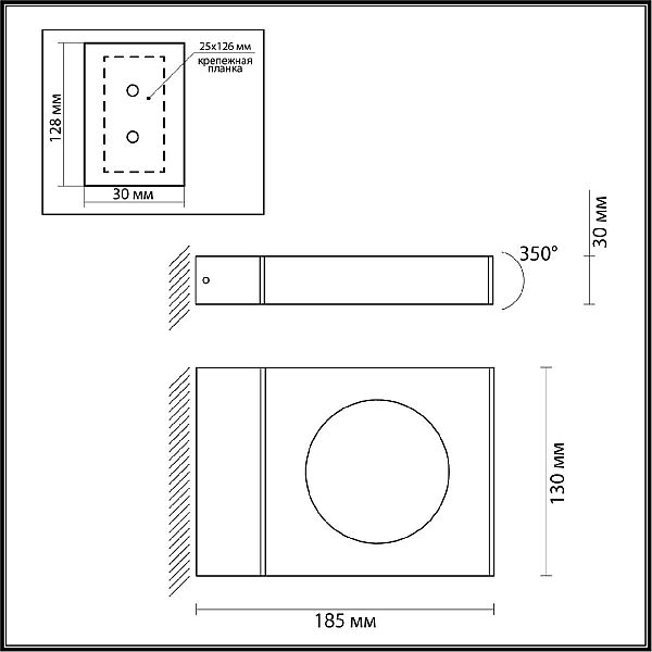 Уличный настенный светодиодный светильник Odeon Light Nature Tilda 6653/5WL