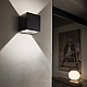 Уличный настенный светодиодный светильник Ideal Lux Rubik AP1 Nero 142302