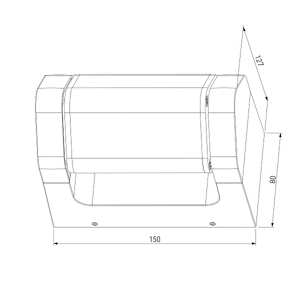 Уличный настенный светильник Elektrostandard DORS 35163/D черный 4690389219306 a072077