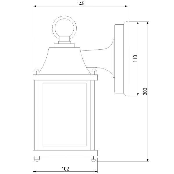 Уличный настенный cветильник Elektrostandard 1008D Brick черный 4690389106743