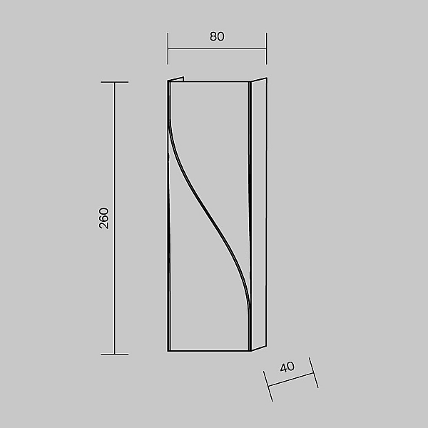 Уличный настенный светодиодный светильник Maytoni Twist O040WL-L11B3K