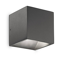 Уличный настенный светодиодный светильник Ideal Lux Rubik AP1 Antracite 149738