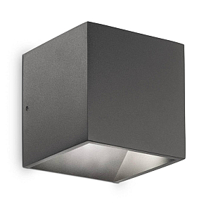 Уличный настенный светодиодный светильник Ideal Lux Rubik AP1 Antracite 149738