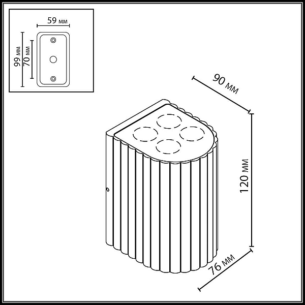 Настенный светильник Odeon Light NATURE 7127/8WL