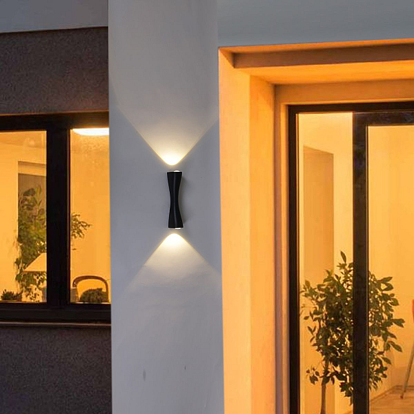 Уличный настенный Reluce 86876-9.2-001JH LED2*3W BK RLOS