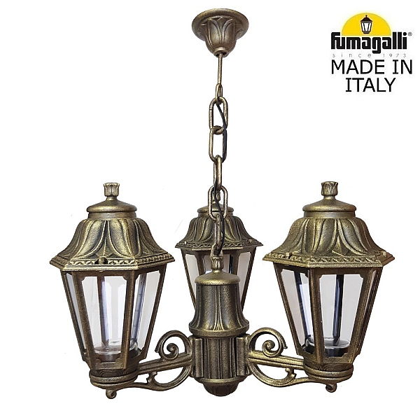 Уличный подвесной светильник Fumagalli SICHEM/ANNA 3L E22.120.S30.BXE27