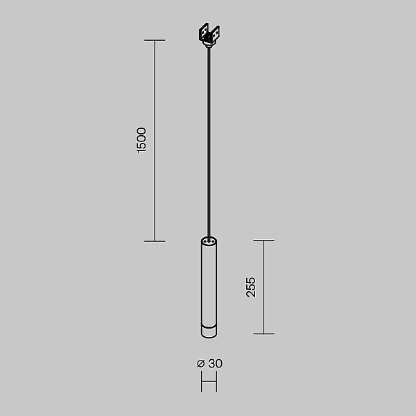 Уличный трековый светильник Maytoni Outdoor O-TR01-1-P-8WW3K