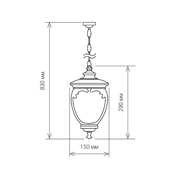 Уличный подвесной светильник Elektrostandard Andromeda H (GLYF-8024H) 4690389042737