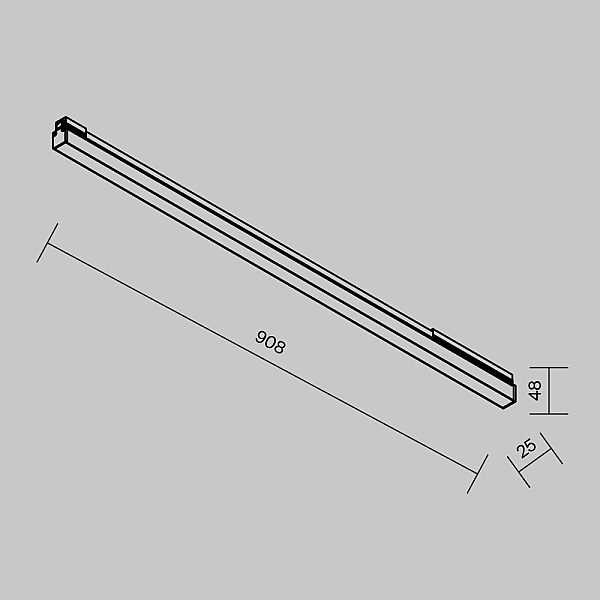 Уличный трековый светильник Maytoni Outdoor O-TR02-1-S-24WB4K