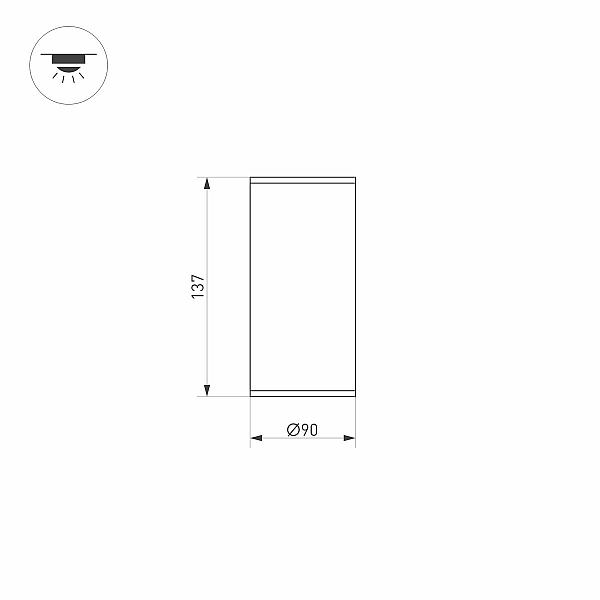 Уличный потолочный светильник Arlight LGD-Forma-Surface-R90-12W Warm3000 037261