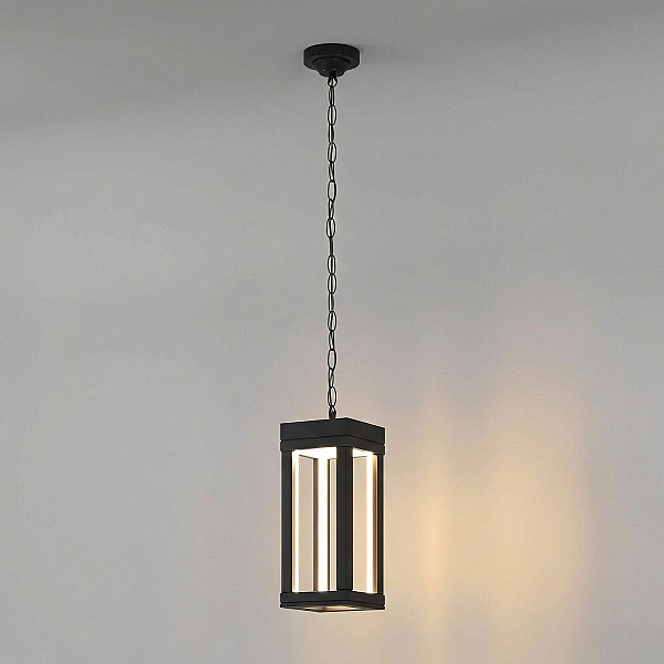 Уличный подвесной светильник Elektrostandard Frame 1528 TECHNO LED черный 4690389219115 a072091