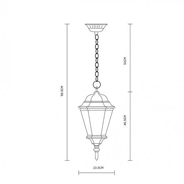 Уличный светильник ARTE Lamp A1204SO-1BN