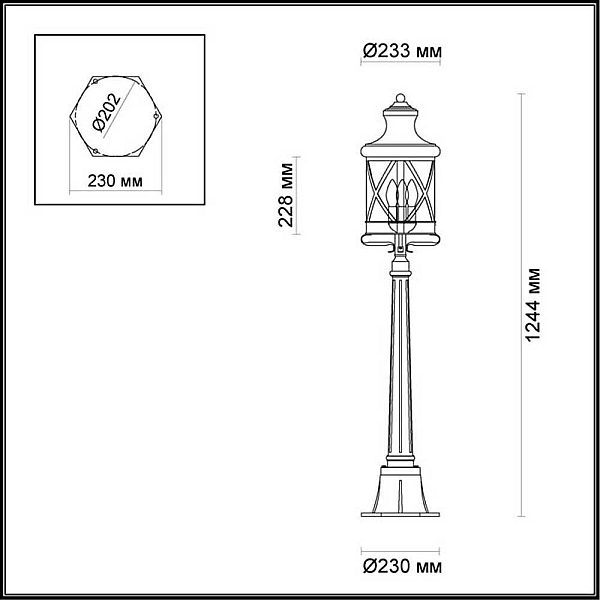 Уличный светильник Odeon Light Nature Sation 4045/3F