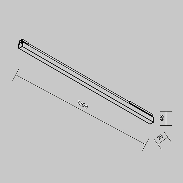 Уличный трековый светильник Maytoni Outdoor O-TR02-1-S-30WB3K