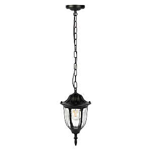 Уличный подвесной светильник ЭРА Галатея GBS-105-BL-0800 230В Е27 IP54 чёрный Б0071486
