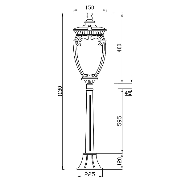 Уличный светильник Maytoni Fleur O414FL-01BZ1