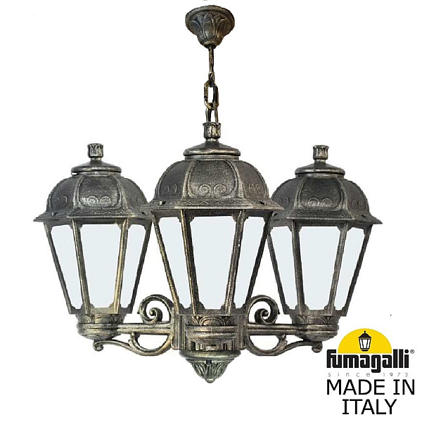 Уличный подвесной светильник Fumagalli SICHEM/SABA 3L K22.120.S30.BYE27