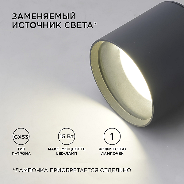 Уличный потолочный светильник Apeyron Graphite 11-115