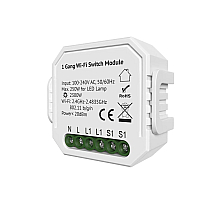 Wi-Fi реле-выключатель одноканальное Denkirs 1x2300Вт/250Вт для LED RL1001-SM/1