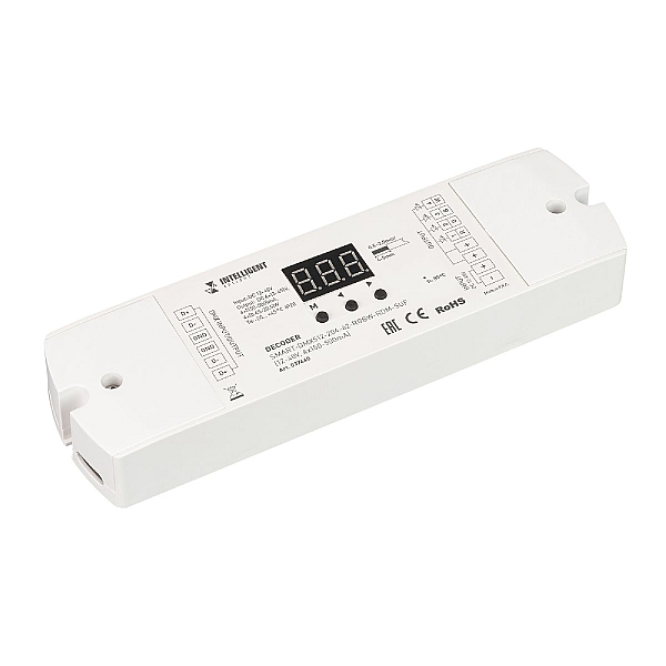 Декодер Arlight SMART-DMX512-204-62-RGBW-RDM-SUF (12-48V, 4x150-500mA) 037440