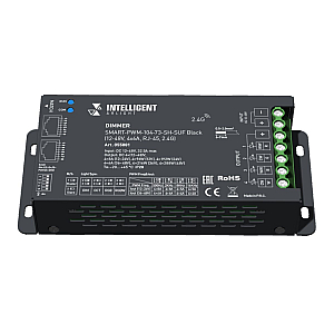 Диммер Arlight SMART-PWM-104-73-SH-SUF Black (12-48V, 4x6A, RJ-45, 2.4G) (IARL, IP20 Металл) 055881