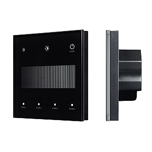Сенсорная панель Arlight SMART-DALI-301-11-1G-4SC-DIM-IN Black (BUS/24V, Touch, 2.4G) 046547