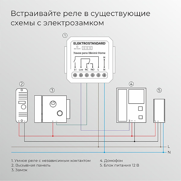 Реле Умный дом с независимым контактом Elektrostandard 76010/00 4690389206740 a067444