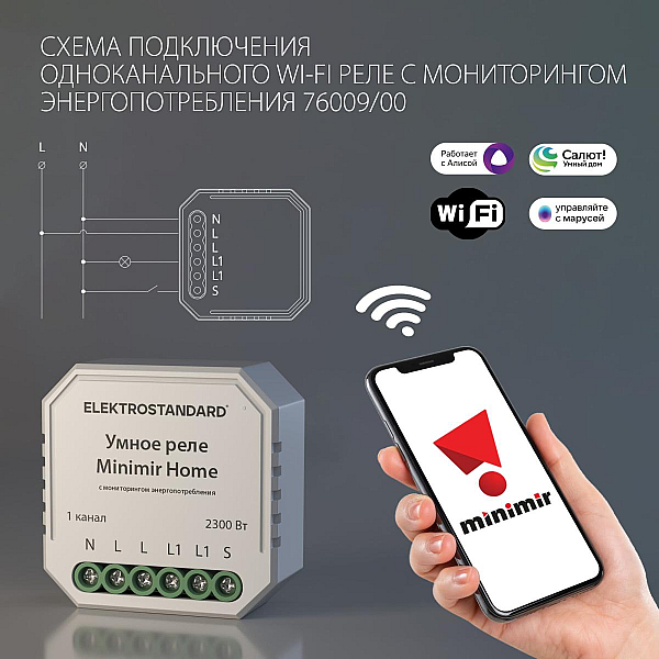 WI-FI реле Elektrostandard 76009/00 4690389193132 a062688
