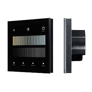 Сенсорная панель Arlight SMART-DALI-301-11-1G-4SC-MIX-IN Black (BUS/24V, Touch, 2.4G) 046550