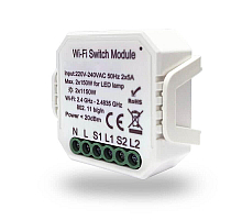 Wi-Fi реле-выключатель двухканальное Denkirs 2x1150Вт/150Вт для LED RL1002-SM