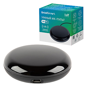 Умный ИК-пульт Wi-Fi Uniel UL-00011713 универсальный micro-USB 5V в-к. 18м ULC-A700 18M/WF BLACK