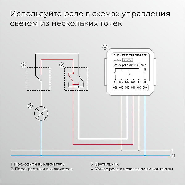 Реле Умный дом с независимым контактом Elektrostandard 76010/00 4690389206740 a067444