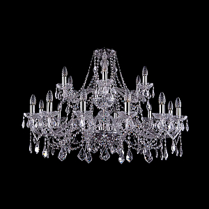 Подвесная люстра Bohemia Ivele Crystal 1413/12+6/360/2d Ni Leafs