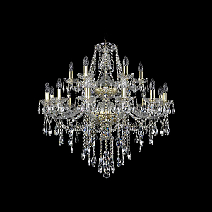 Подвесная люстра Bohemia Ivele Crystal 1415/12+6/300/2d G