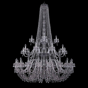 Подвесная люстра Bohemia Ivele Crystal 1410/20+10+5/530/h-200/3d Ni V0300