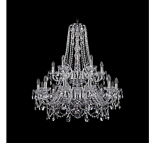 Подвесная люстра Bohemia Ivele Crystal 1411/12+6/300/h-93/2d Ni