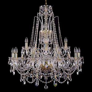Подвесная люстра Bohemia Ivele Crystal 1411/10+5/300 G