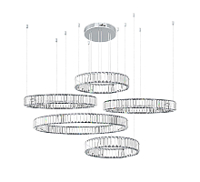 Подвесная люстра Loft IT Crystal ring 10135/5 Chrome